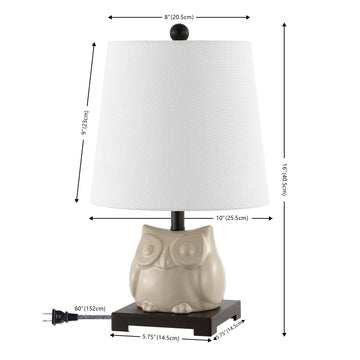 Justina 16" Ceramic Mini LED Table Lamp - JONATHAN Y